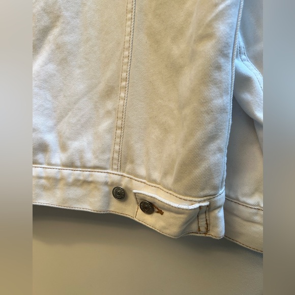 NWT Zara Sherpa White Denim Relaxed Fit Jacket - Picture 8 of 16